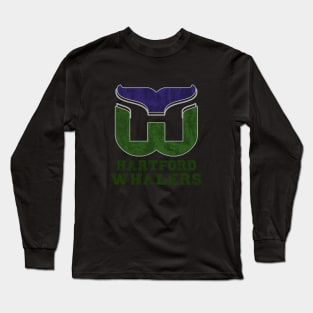 Distressed Hockey Logo Fans Long Sleeve T-Shirt